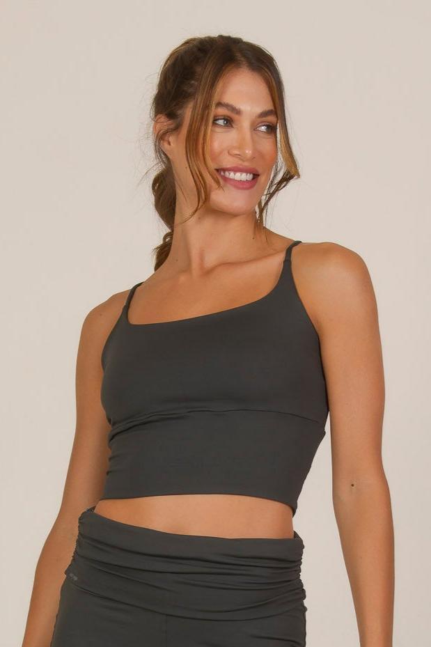 Top + Longo Cinza Equilíbrio - inayoga
