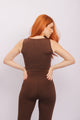 Cropped Canoa Café Coragem | Top Feminino para Yoga, Pilates e Dia a Dia