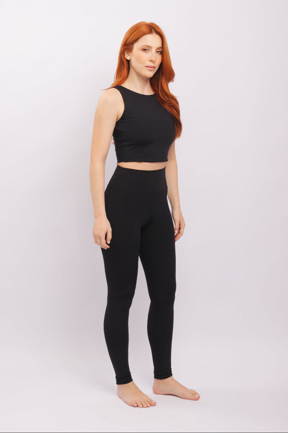 Cropped Canoa Ina Yoga Preto