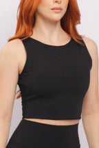 Cropped Canoa Ina Yoga Preto