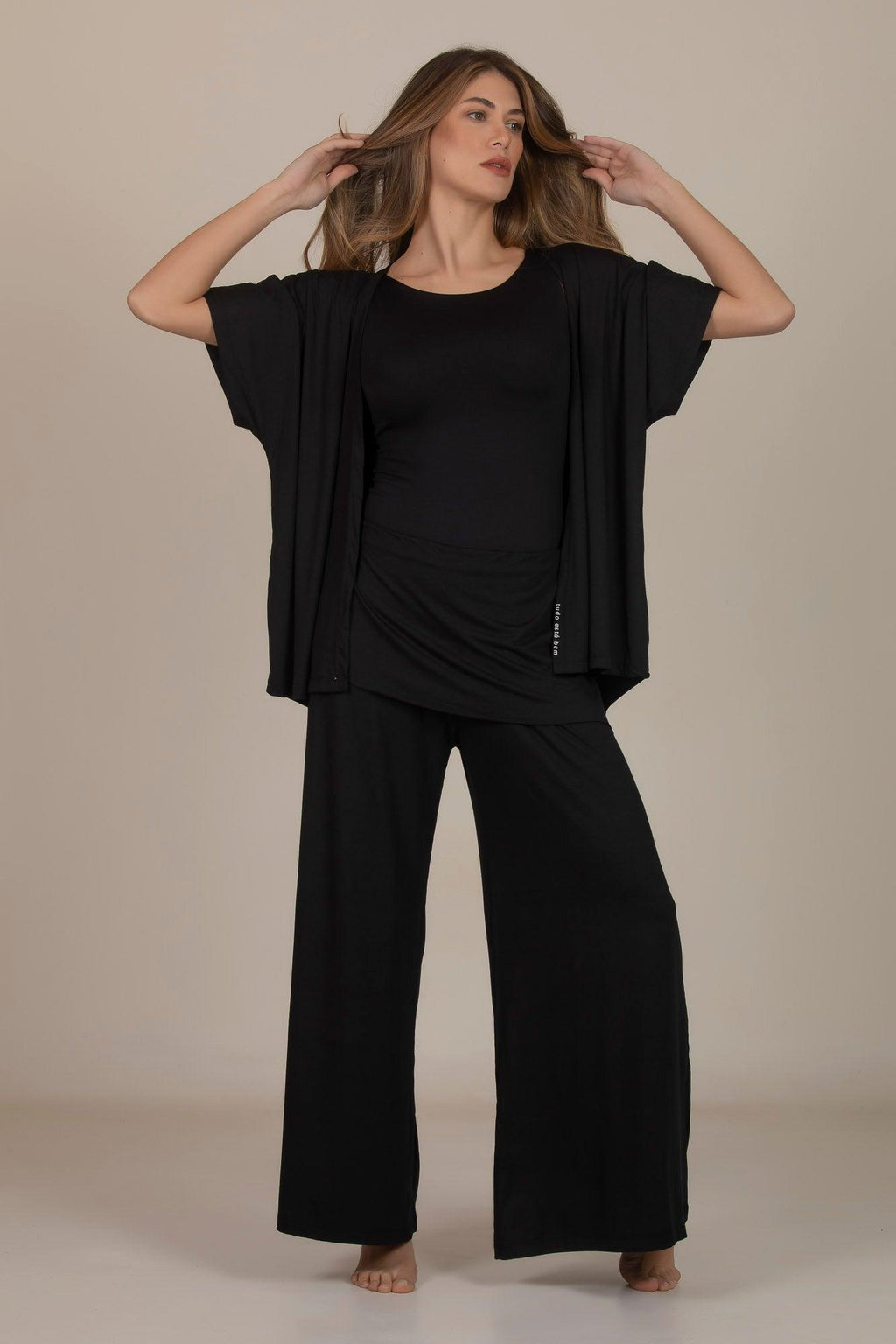 Kimono Preto-Força - inayoga