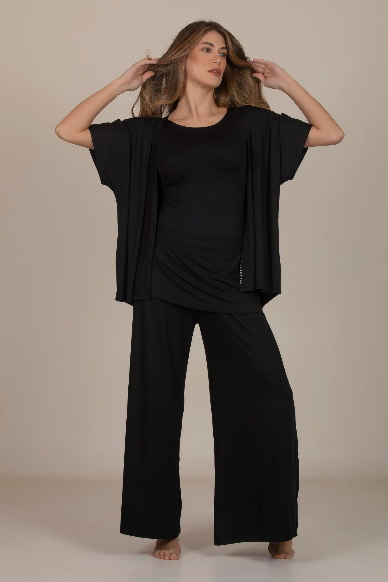 Kimono Preto-Força - inayoga