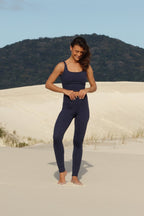 Legging Marinho para Yoga | Cintura Alta Atóxica e Biodegradável — Iná Yoga