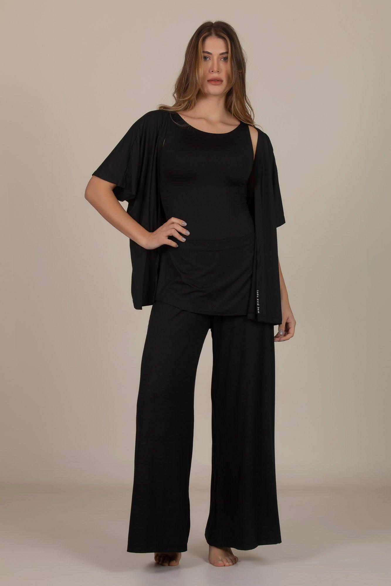 Kimono Preto-Força - inayoga