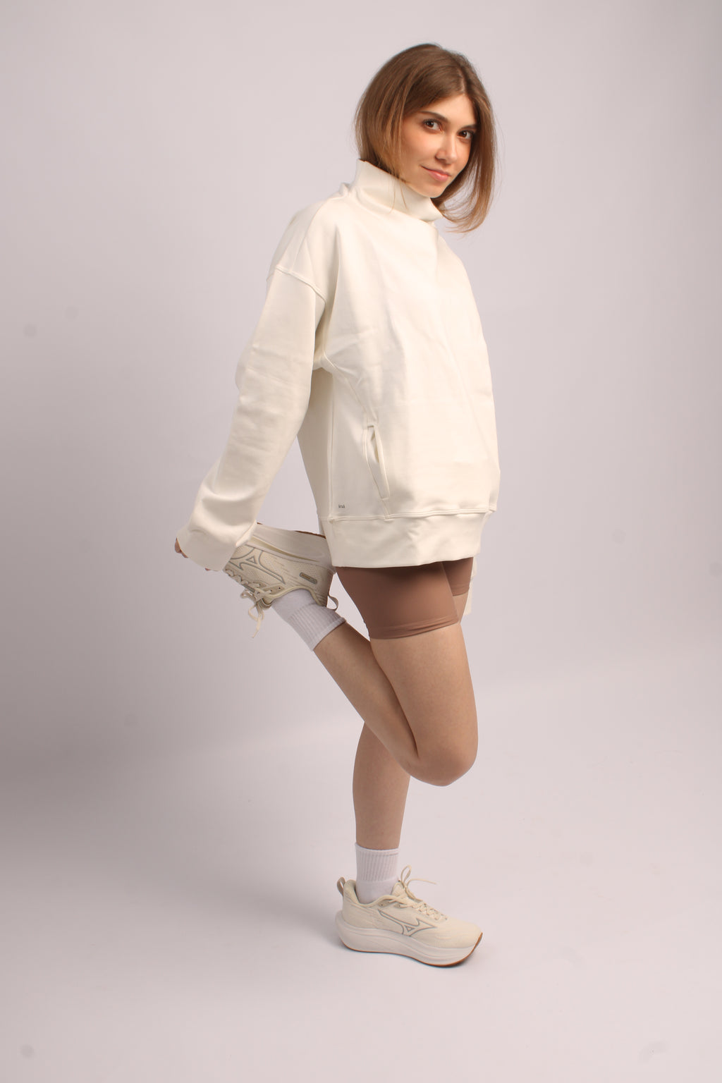 moletom para yoga modal branco Ina 