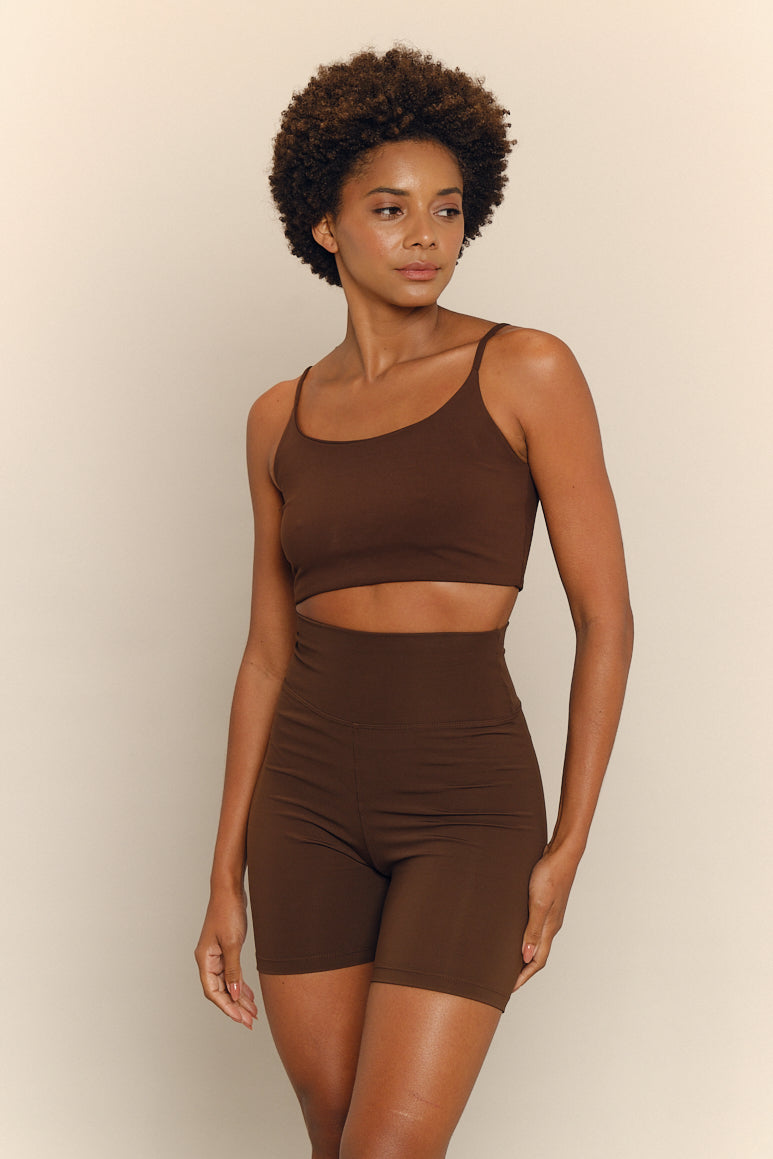 top academia marrom Ina yoga