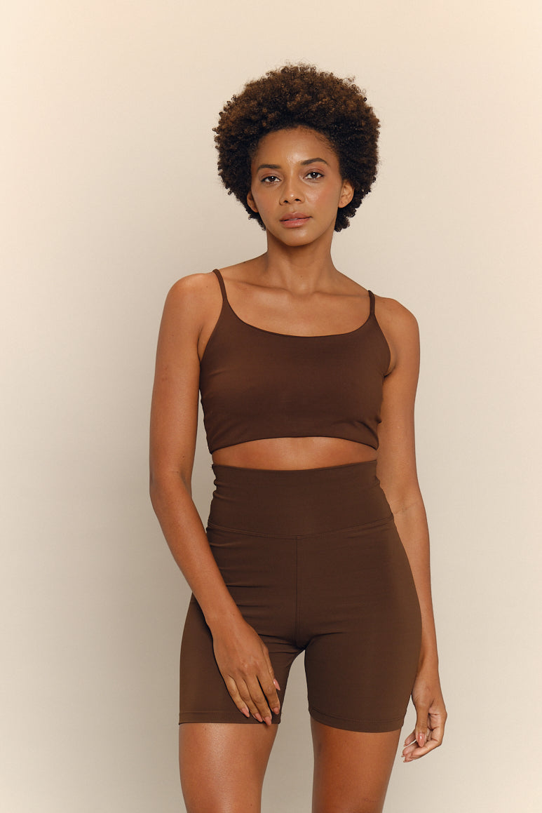 top academia marrom ina yoga